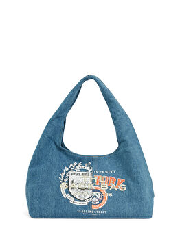 x The APC Mavi Kadın Denim Çanta