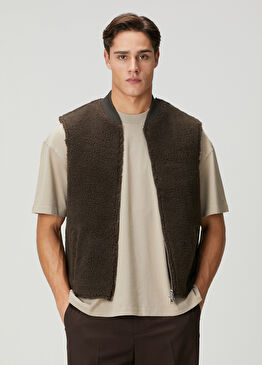 Otis Koyu Haki Sherpa Yelek