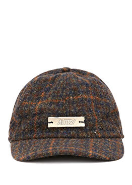 Kahve Haki Ekoseli Kadın Yün Şapka