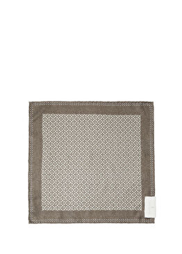 Kahve Kırmızı İpek Poşet Mendil