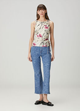 Mavi Crop Flare Jean Pantolon