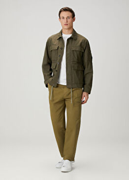 Haki Pilili Kargo Pantolon