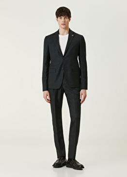 Yeşil Ekose Desenli Yün Takım Elbise