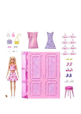 Barbie'nin Rüya Gardırobu ve Bebek Oyun Seti HXD58
