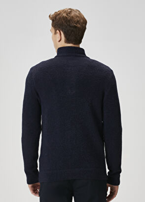 Beymen Club Navy Blue Bouclé Knitted Sweater - 5