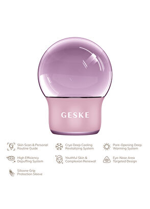 Geske Cool & Warm Face and Body Massager Pembe Soğutma ve Isıtmalı Pembe Yüz ve Vücut Masaj Aleti - 6