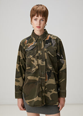 Beymen Club Kamuflaj Desenli Denim Ceket - 3