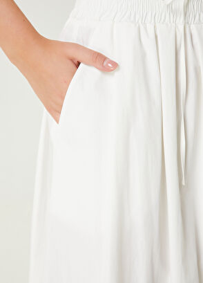 Beymen Club Kırık Beyaz Volümlü Uzun Etek - 4