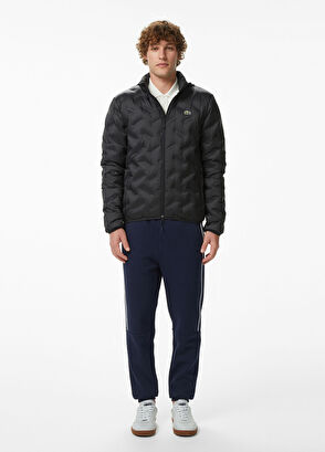 Siyah Regular Fit Dik Yaka Erkek Kapitone Mont - Görsel 5