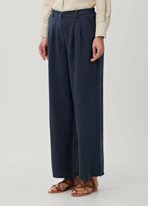 Beymen Club Navy Blue Linen Trousers - 3