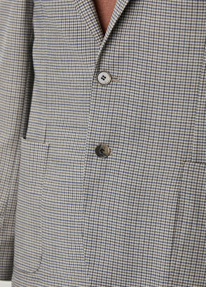 Beymen Club Lacivert Bej Mikro Desenli Yün Ceket - 6