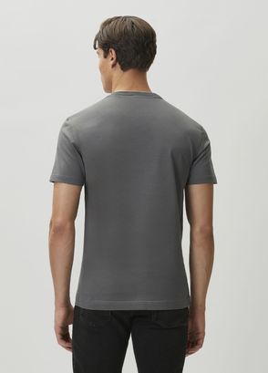 Dolce&Gabbana Gray Collar Logo Detail T-Shirt - 4