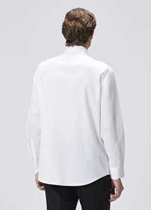 Custom Fit Beyaz Gömlek - Görsel 7