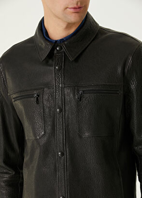 Beymen Club Black Leather Shirt - 6