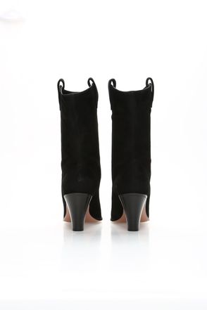 Aquazzura Boogie Siyah Kadın Süet Bot - 4