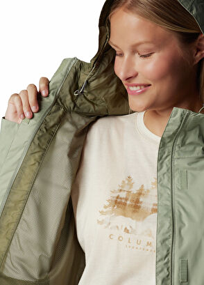 Arcadia II Yeşil Kadın Yağmurluk - Görsel 6