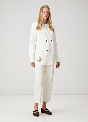 Beymen Club Ecru Double-Breasted Knit Jacket - 3