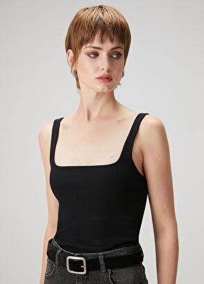 Beymen Club Black Rib Fit Tank Top - 4