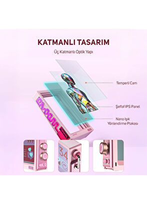 Divoom Times Frame 10.1" 64GB Pembe Akıllı Kişiselleştirilebilir Dijital Çerçeve - 6