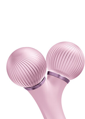 Geske Sonic Facial Body Roller Pembe Titreşimli Yüz Şekillendirici ve Vücüt Bakım Roller Cihazı  - 4