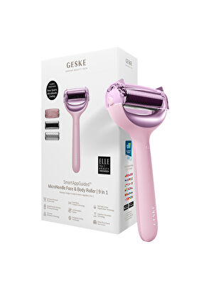 Geske MicroNeedle Face & Body Pembe 9'u 1 Arada Mikro İğne Yüz ve Vücut Roller - 4