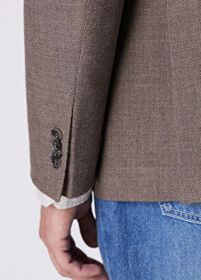 Beymen Club Tropical Havana Brown Wool Jacket - 7