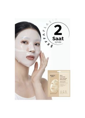 Dermal Seoul Face Pirinç Seramid Hidrojel Nemlendrici Eriyen Kore Maskesi 10 x 34 gr  - 5