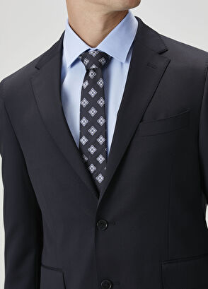 Drop 7 Lacivert Yün Takım Elbise - Görsel 9