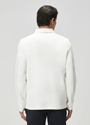Beymen Club Comfort Fit Off White Polo Sweatshirt - 5