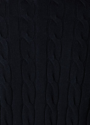 Beymen Club Black Collar Zippered Braid Textured Sweater - 8