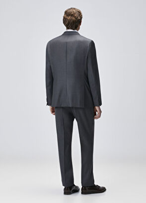 Drop 7 Gri Yün Takım Elbise - Görsel 7