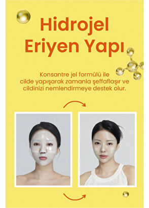 Dermal Vitamin ve Pirinç Canlandırıcı Pürüzsüzleştirici Eriyen Kore Yüz Maskesi Seti 34 gr - 7