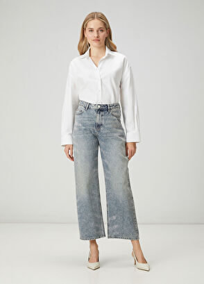 Beymen Club Mavi Hotfix Flare Jean Pantolon - 7