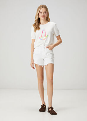 Beymen Club Off-White Logo Jacquard Sweater - 3