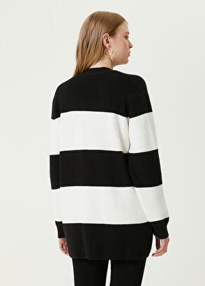 Beymen Club Black and White Striped Cardigan - 6