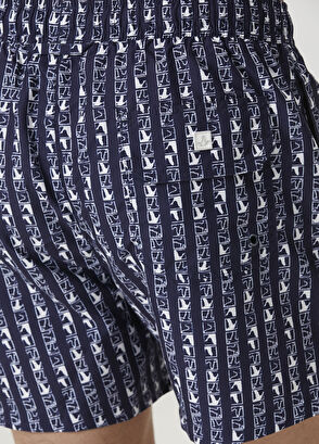 Beymen Club Navy Blue Logo Printeded Swimsuit - 5