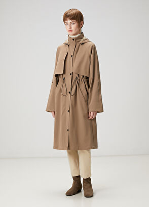 Beymen Club Beige Hooded Overcoat - 4