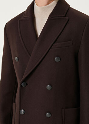 Beymen Club Bordo Kruvaze Palto - 6