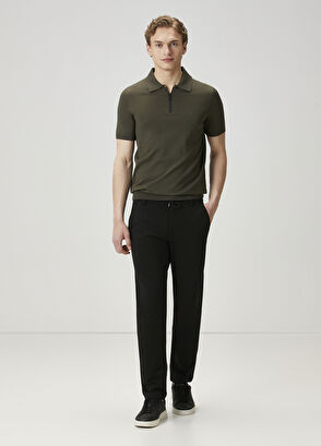 Beymen Club Koyu Haki Polo Yaka Kısa Kollu Triko - 3