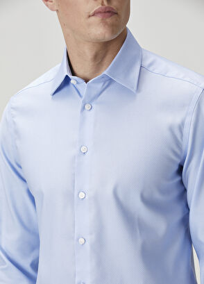 Beymen Club Slim Fit Mavi Non-iron Gömlek - 7