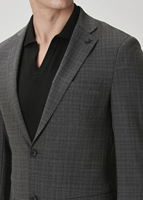 Beymen Club Anthracite Patterned Wool Jacket - 8