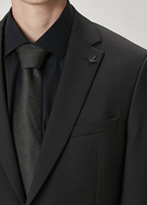 Beymen Club Drop 6 Siyah Klasik İnce Yün Takım Elbise - 9