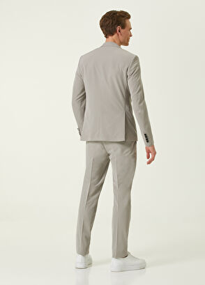 Beymen Club Slim Fit Drop 6 Bej Gofreli Takım Elbise - 5