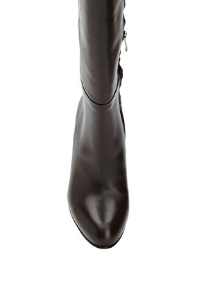 Kahverengi Kadın Deri Çizme - Görsel 5