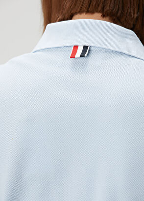 Thom Browne Açık Mavi Polo Yaka Kısa Kollu T-shirt - 5
