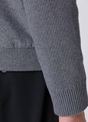 Beymen Club Grey Hooded Body Cachet Wool Sweater Coat - 8