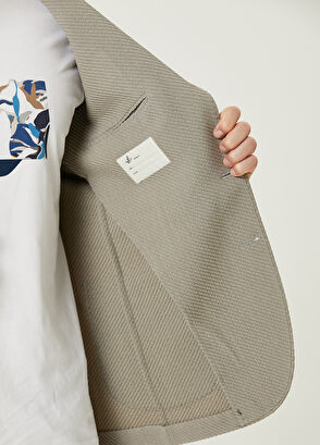 Beymen Club Yeşil Diyagonal İri Dokulu Örme Ceket - 10