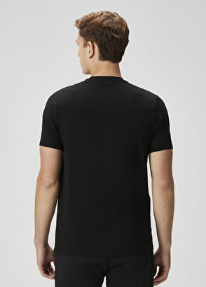 Beymen Club Black Logo Embroidered T-Shirt - 5