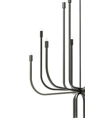 Waxy Design Studio Candle Koyu Metalik Gri Led Avize - 4