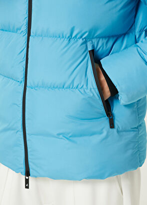 Beymen Club Turkuaz Kapüşonlu Puff Mont - 6